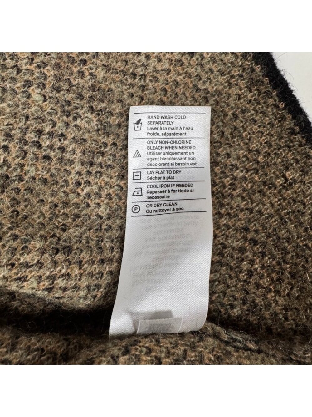 Vince Alpaca Blend Leaf Jacquard Sweater Sz S Oversized Boho - Picture 12 of 12